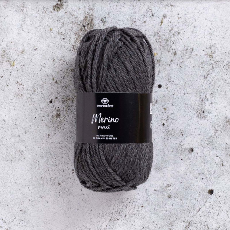 Svarta Fåret Merino Maxi Shepherd’s Grey garn 50 g