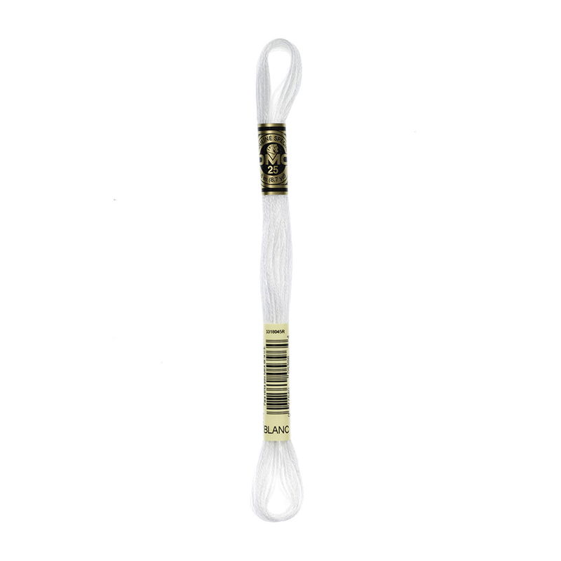 DMC Mouliné Spécial i färgen Blanc White broderigarn 8 meter