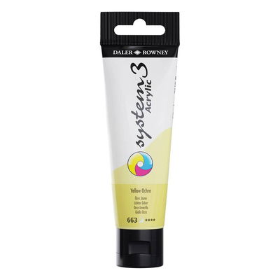 System3 Acrylic akrylfärg Yellow Ochre 663 i tub