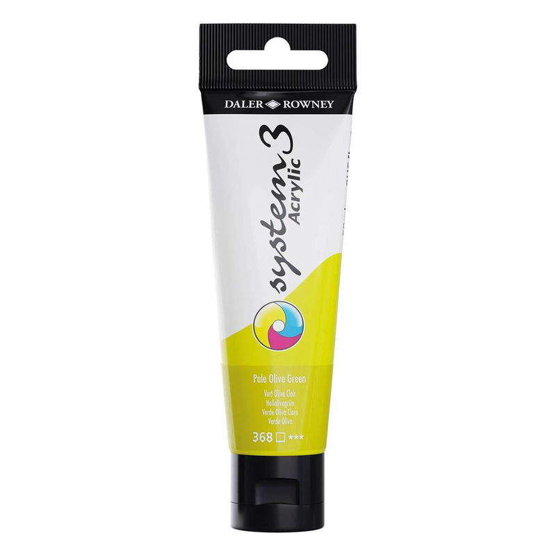 Tub med Daler-Rowney System3 Akrylfärg Pale Olive Green 368 59 ml