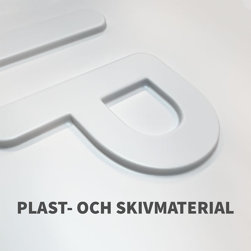 Nytt i sortimentet! Plast- och skivmaterial