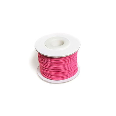 Rosa elastisk tråd 1,2 mm x 25 m på rulle för smyckestillverkning
