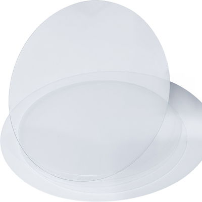 Transparent runt plastark av PETG 0,5 mm i storleken 750 mm