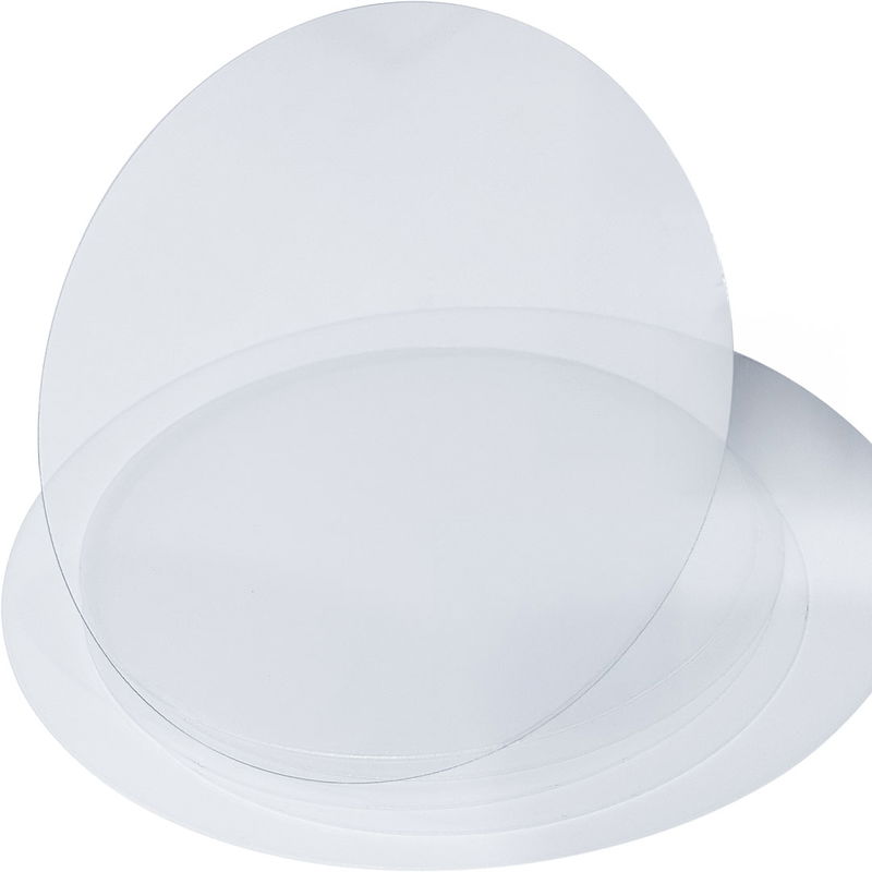 Transparent runt plastark av PETG 0,5 mm i storleken 750 mm