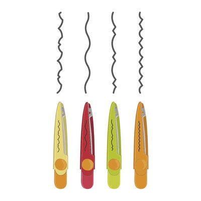 Mönstersax-set med 4 st olika blad och mönster
