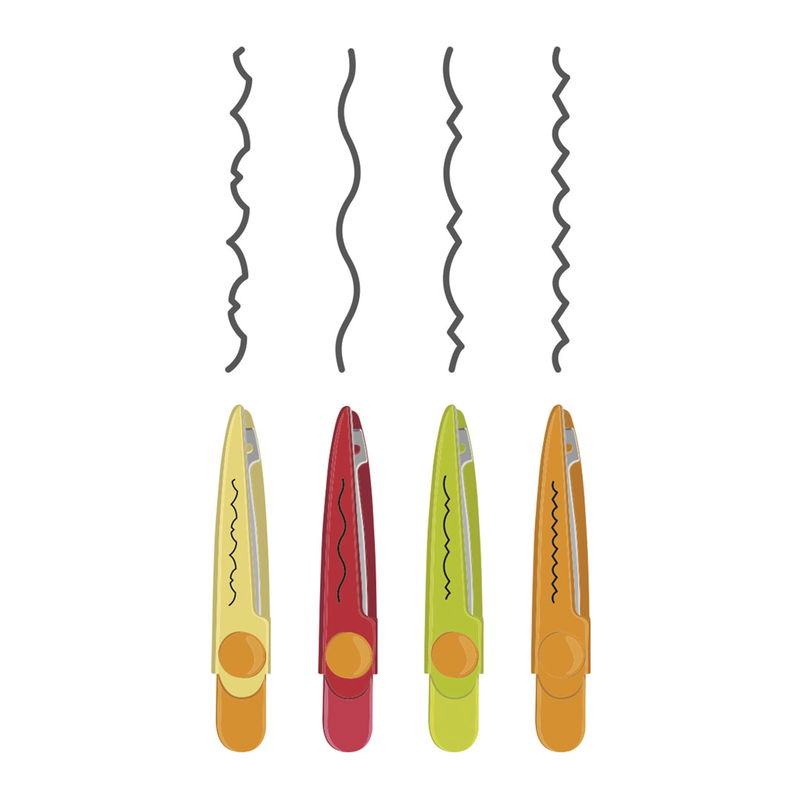 Mönstersax-set med 4 st olika blad och mönster