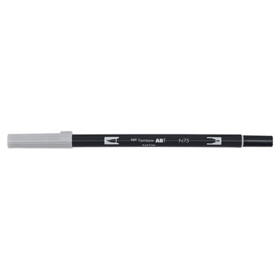 Vattenbaserad penna med två spetsar, en fineliner och en penselspets, Tombow ABT Dual brush Cool Gray 3