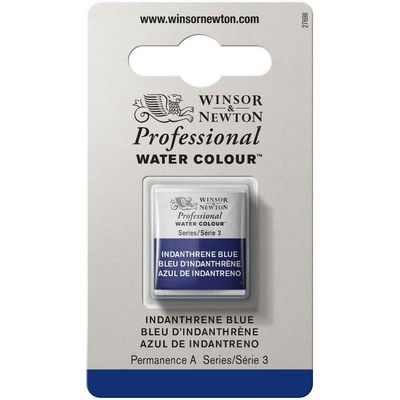 Förpackning med Winsor & Newton Professional akvarellfärg Indanthrene Blue halvkopp