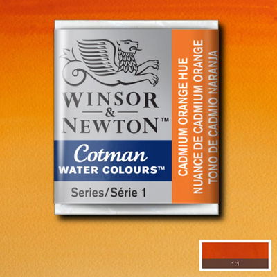 Winsor & Newton Cotman akvarellfärg halvkopp, Cadmium Orange Hue