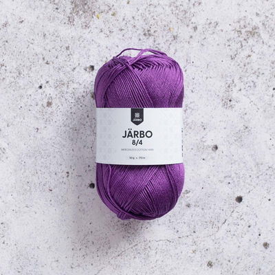 Järbo 8/4 50 gram. Lila bomullsgarn. 100% bomull.