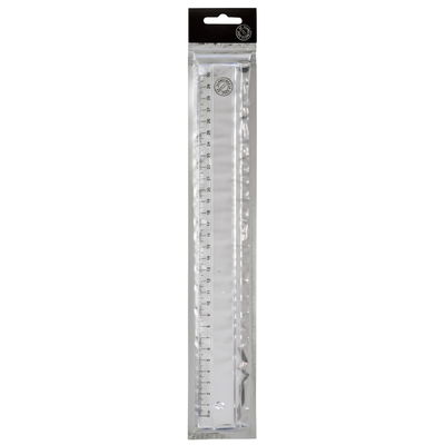 Linjal 30 cm transparent Linjal 30 cm transparent med kant