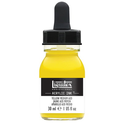 Flaska med pipett, Liquitex Professional Acrylic Ink 30 ml, Yellow Medium Azo
