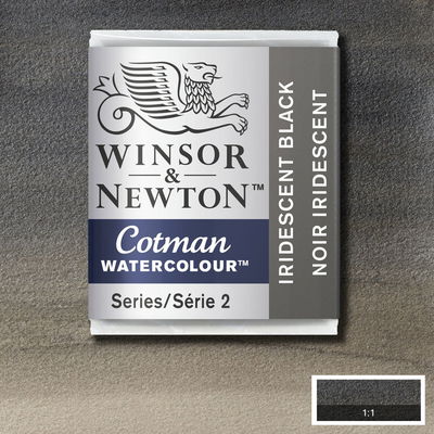 Winsor & Newton Cotman akvarellfärg halvkopp, Iridescent Black