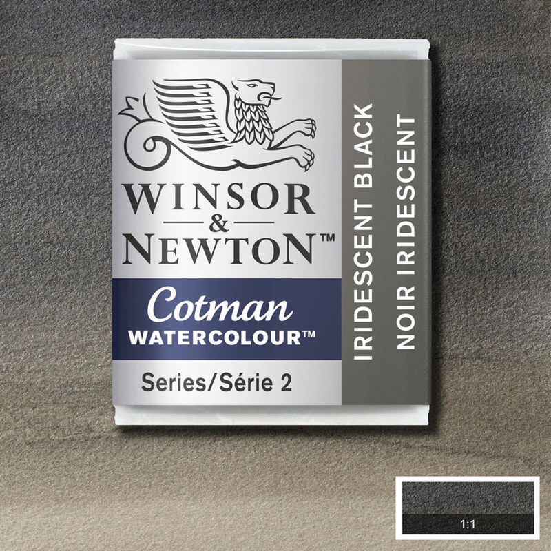 Winsor & Newton Cotman akvarellfärg halvkopp, Iridescent Black