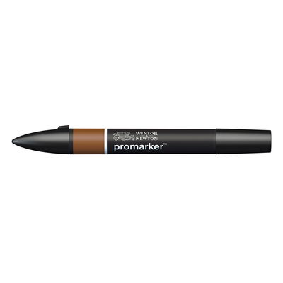 Winsor & Newton Promarker Umber O615 marker med dubbelspets frilagd på vit bakgrund