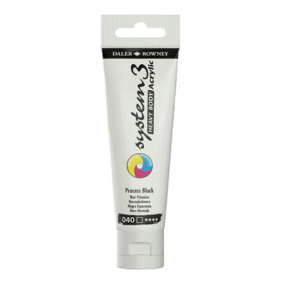 System3 Heavy Body akrylfärg Process Black 040 i tub