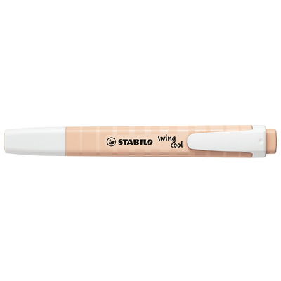 Stabilo Swing Cool Nature Beige överstrykningspenna med vit kork och clip