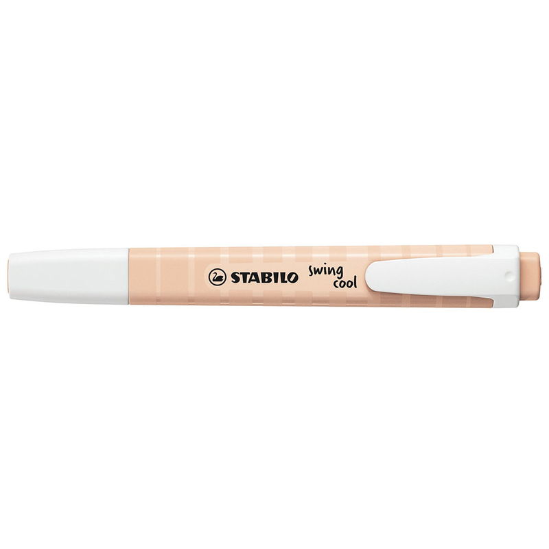 Stabilo Swing Cool Nature Beige överstrykningspenna med vit kork och clip