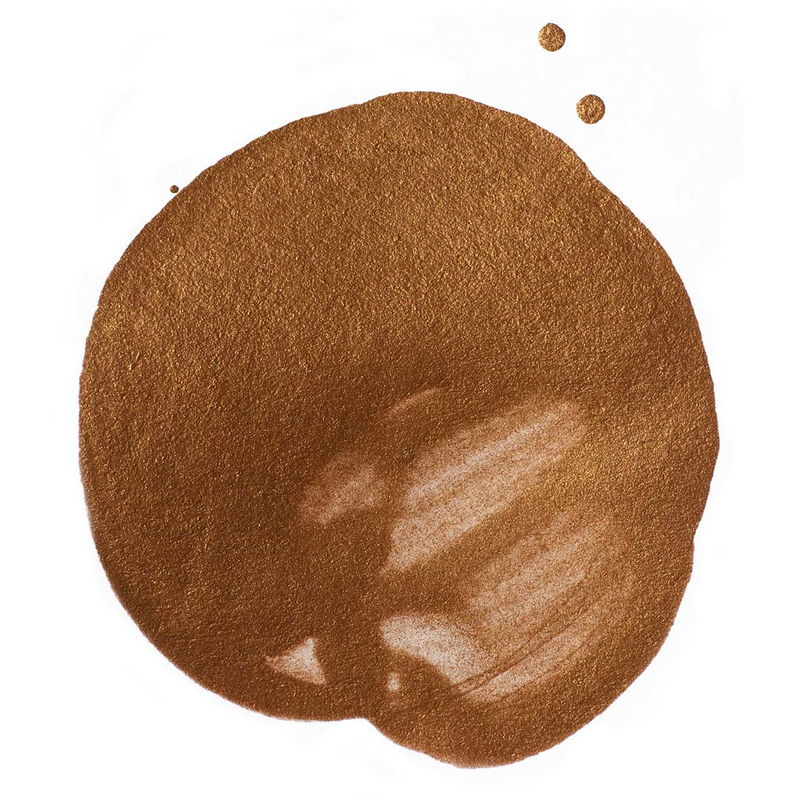 Iridescent Rich Bronze färgprov Liquitex Acrylic Ink 30 ml