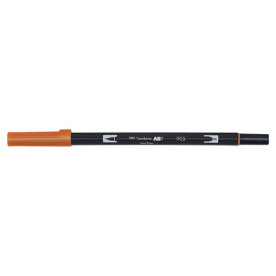 Vattenbaserad penna med två spetsar, en fineliner och en penselspets, Tombow ABT Dual brush Red