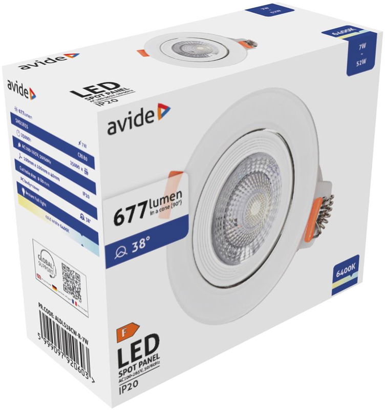 LED Downlight 7W 6400K Kallvit