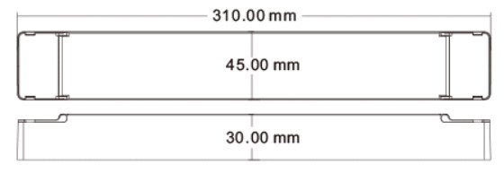 Dimbar strömförsörjning | 150W | 24V | RF + Push dim