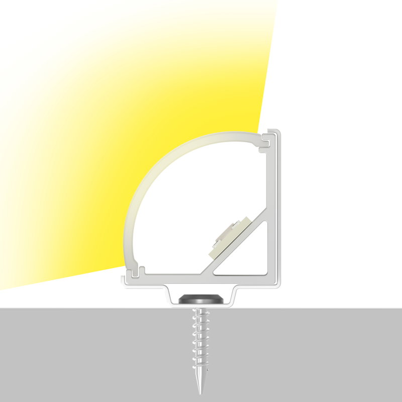 Sayox | LED Profil | SSC16 | Utanpåliggande | 16 x 16 mm | 1 meter | Utan diffusor