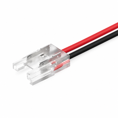 Sayox | Lödfri kontakt för LED-remsa | Enfärgad | 8 mm | Tejp till kabel | IP20 | 1 meter