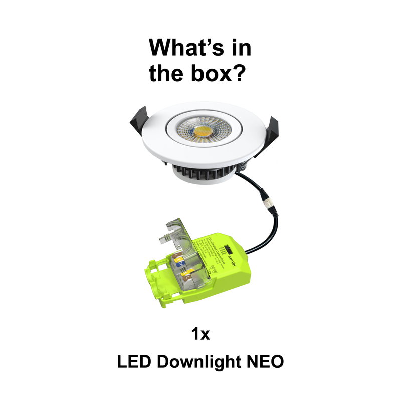 LED Downlight Neo | 8W | Dimbar | 3CCT+D2W | IP65 | Inkl. värmeskydd | ø68 | RA>95