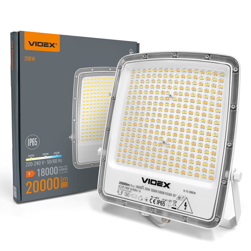 VIDEX | LED-strålkastare 200W | CCT 3000K - 6500K | IP65