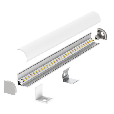 Sayox | LED Profil | SSC16 | Utanpåliggande | 16 x 16 mm | 1 meter | Utan diffusor