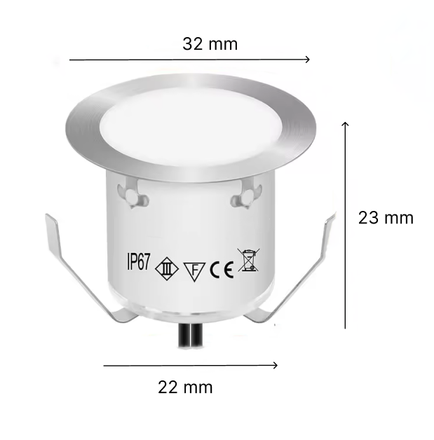 Decklights 16-pack | 12V | IP67 | Varmvit 3000K