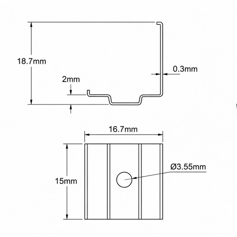 Sayox | SSC16 | Monteringsfästen för LED-profiler | Silver | 4-pack
