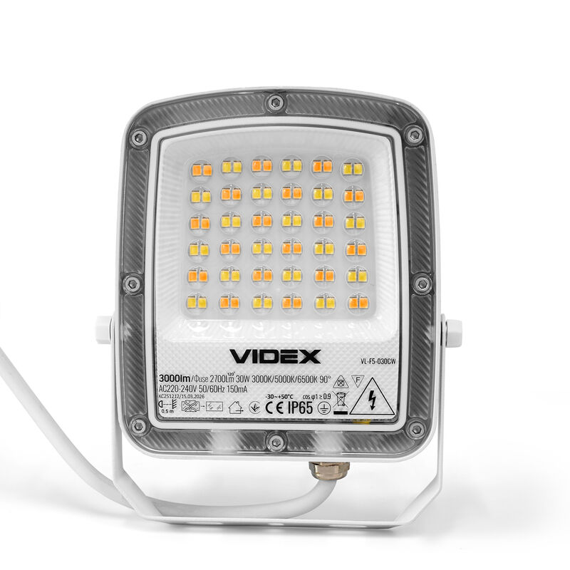 VIDEX | LED-strålkastare 30W | CCT 3000K - 6500K | IP65
