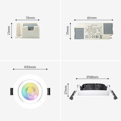 LED Downlight Slimmy | 7W | RGBW | Tuya Zigbee | IP65 | Vit