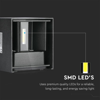 V-TAC | Vägglampa 11W | Svart | IP65