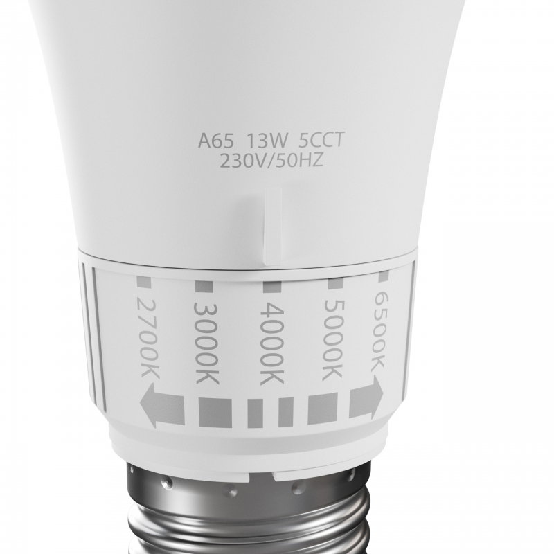 LED E27 lampa | 13W | 5CCT | 2700 / 3000 / 4000 / 5000 / 6500K