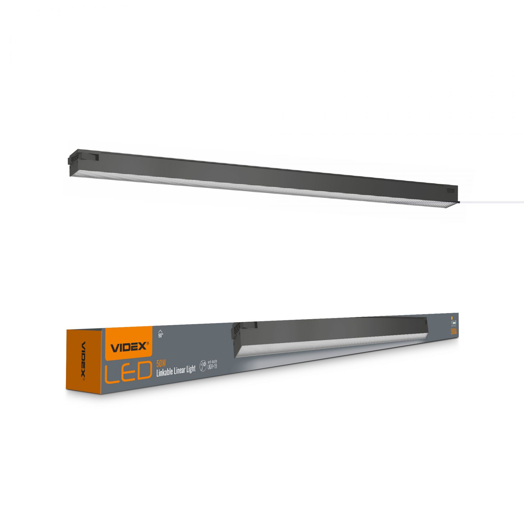 VIDEX | Länkbar armatur | 50W | 120 cm | Kallvit 5000K