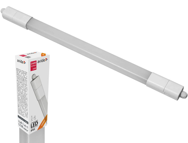 Avide | LED-armatur 24W | Neutralvit 4000K | IP65 | 120cm