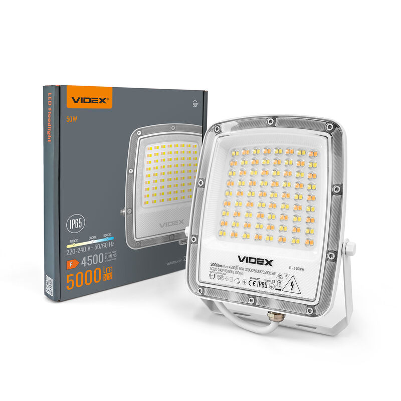 VIDEX | LED-strålkastare 50W | CCT 3000K - 6500K | IP65