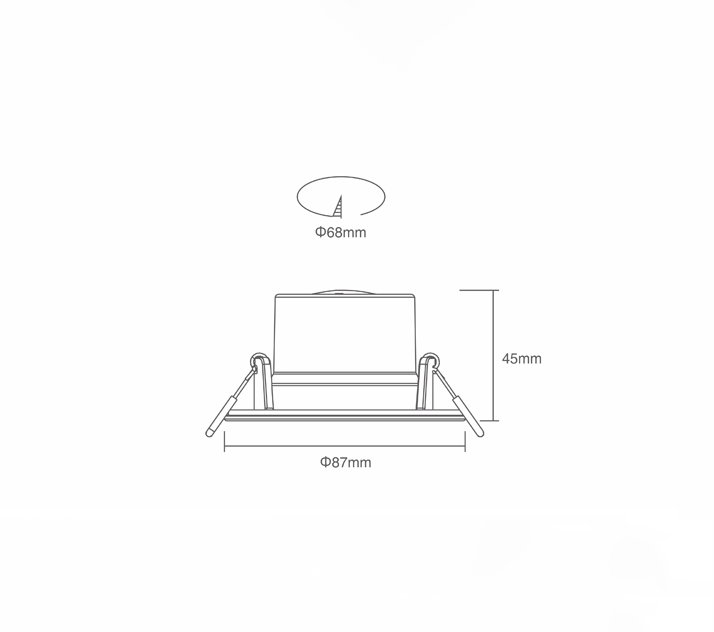 LED Downlight | 5.5W | Dimbar | 3CCT | IP44 | ø68