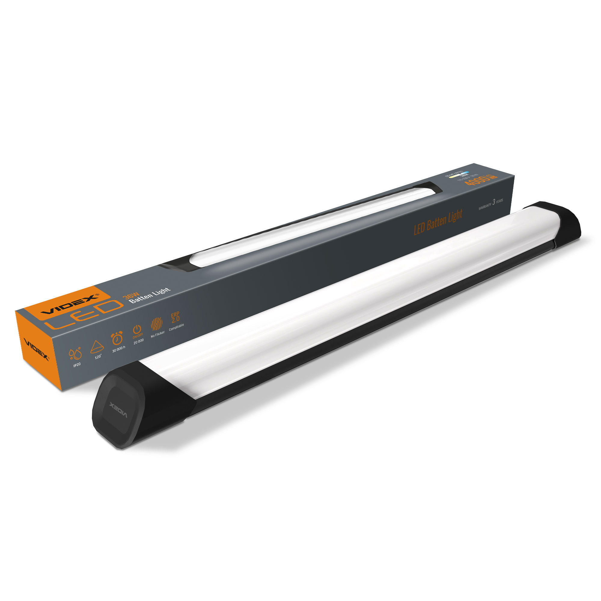 VIDEX | LED armatur 36W | 60 cm | Kallvit 5000K | 4000 LM