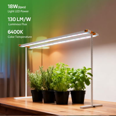 Växtbelysning Dual-bar 36W | Komplett-kit | Inkl. timer och stativ | 60 cm