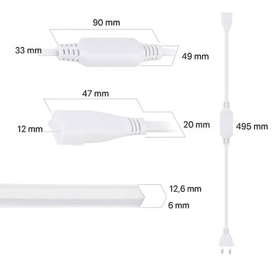 Dimbar LED-strip 5m | Ljusslinga 3000K | 60 LED/m | IP65 | 230V