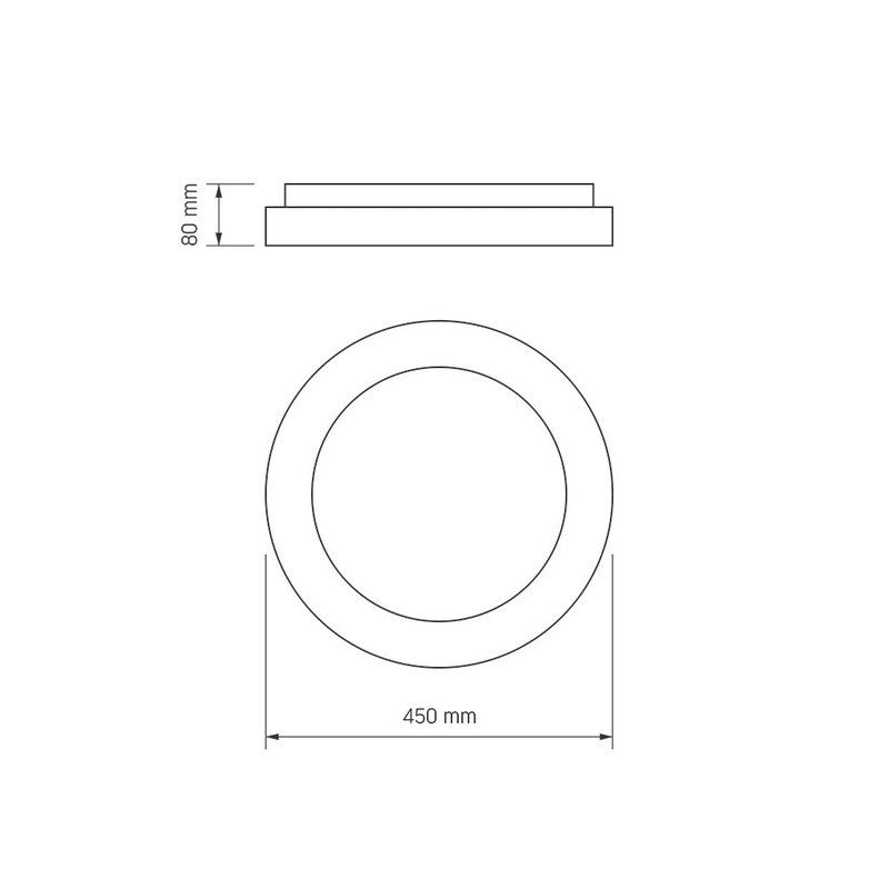 VIDEX | Rund taklampa RGB+2700-6000K | 72W | Dimbar | Svart