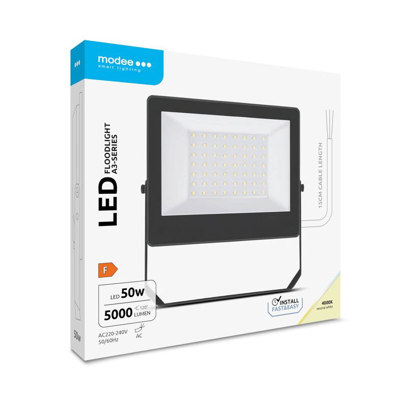 Modee Lighting LED strålkastare 50W | Neutralvit 4000K | IP65
