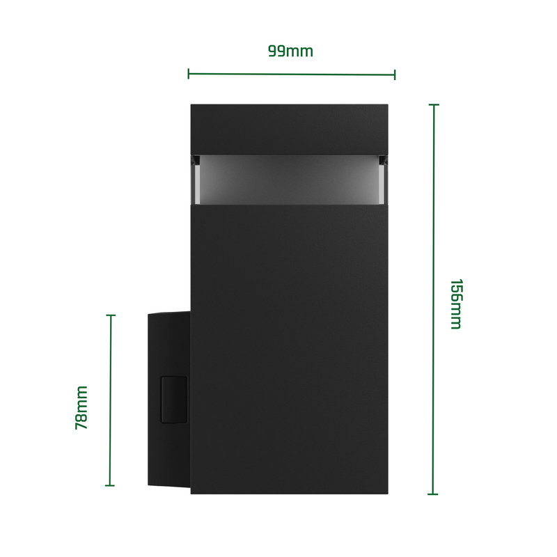 Vägglampa 9W CCT 230V IP54
