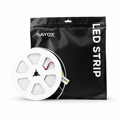 Sayox | Mini LED Neon Flex | För infräsning | 3x6 mm | 24V | IP67 | 4,8W/m | 5 meter