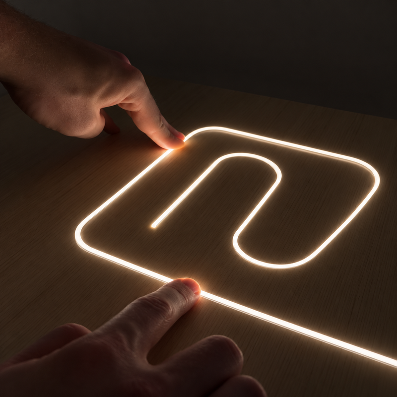 Sayox | Mini LED Neon Flex | För infräsning | 3x6 mm | 24V | IP67 | 4,8W/m | 5 meter