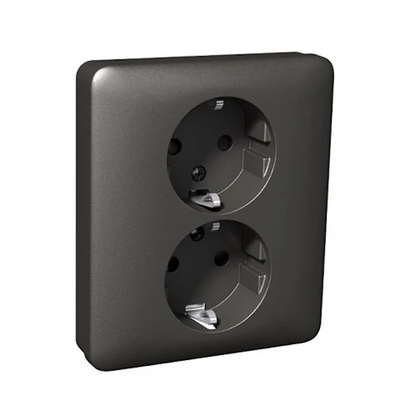 Schneider Electric Exxact Primo Vägguttag 2-vägs | Antracit